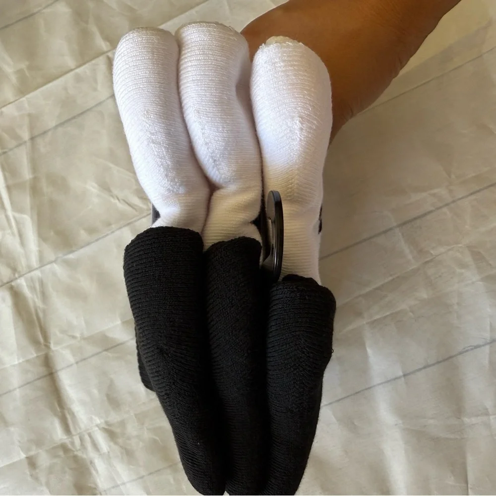 Adidas mens Athletic Cushioned Crew Socks With (6-pair)- Black and White